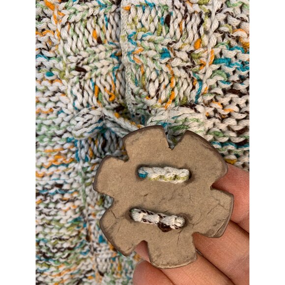 BCBGMAXAZRIA Multicolored Knit Cardigan Toggle Buttons Size L RX10639 - Picture 2 of 6